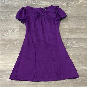 Banana Republic Purple Puff Sleeve Mini Dress